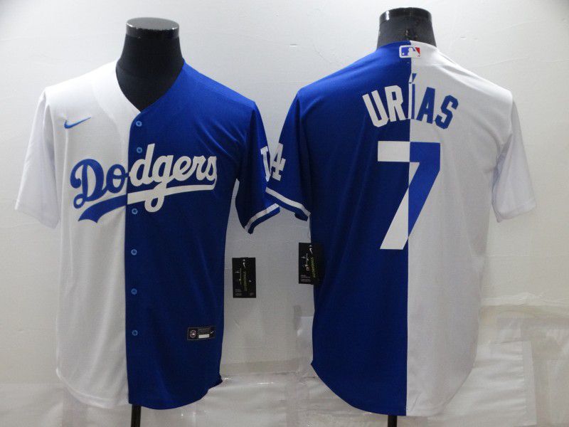 Men Los Angeles Dodgers #7 Urias white blue Game Nike 2022 MLB Jerseys->women mlb jersey->Women Jersey